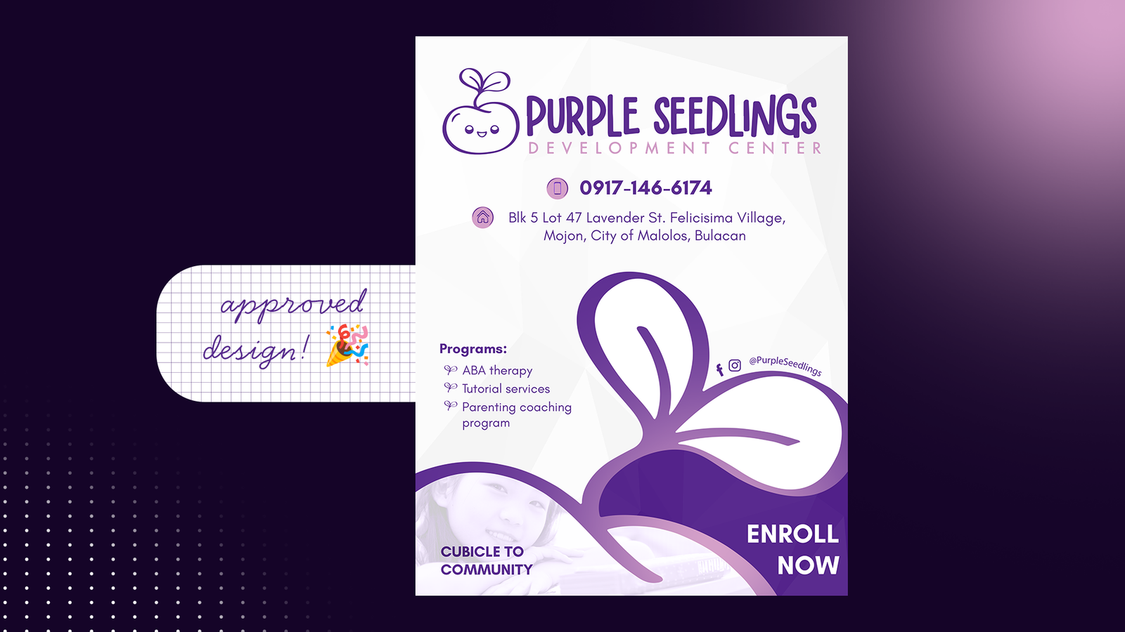 Purple Seedlings Campaign Design project preview